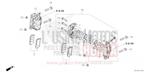 FRONT BRAKE CALIPER NSS750P de 2023